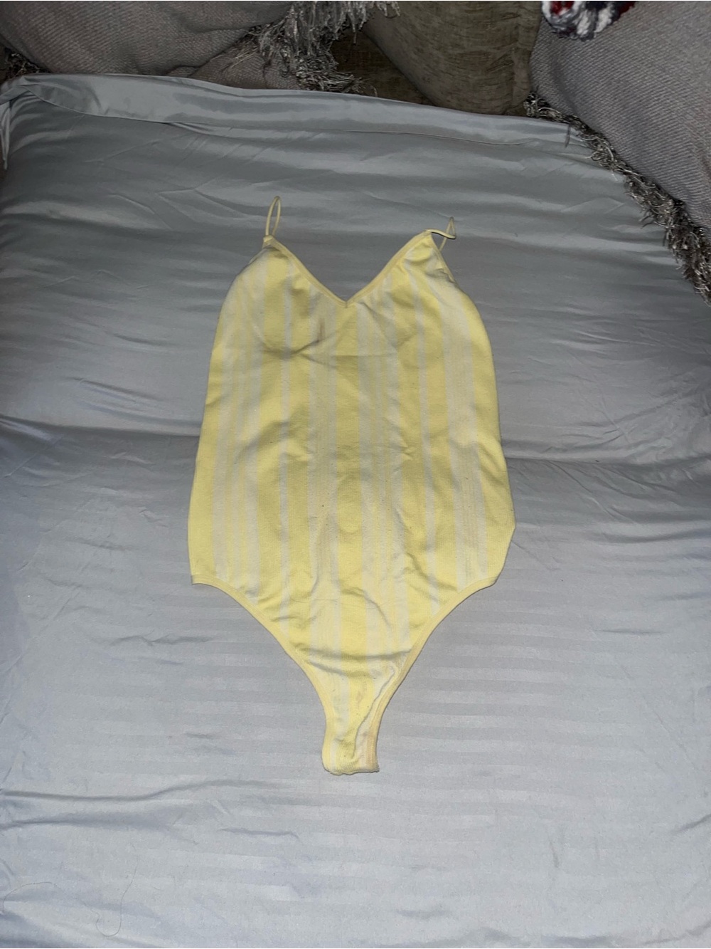 Yellow Striped One-Piece Bodysuit